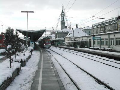 Bahnhof Konstanz im Schnee