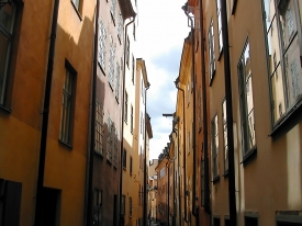 Gasse in Stockholm (quer)