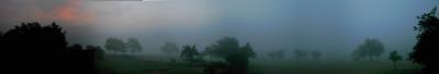 Panorama: Nebel im Odenwald
