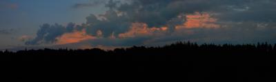 Abendwolken über dem Odenwald