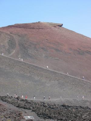 Aufstieg auf den Krater
