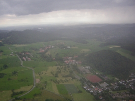 Modellflug im Regen.