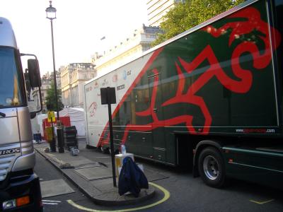 F1 Jaguar Team Truck in London