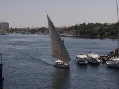 Feluke auf dem Nil bei Assuan