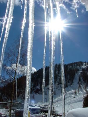 Eiszapfen in der Sonne