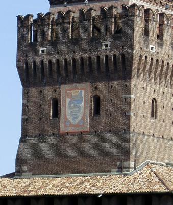 Wappen am Castello Sforza