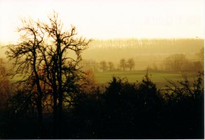 Landschaft bei Sonnenuntergang