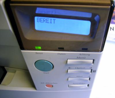 HP Laserdrucker-Display