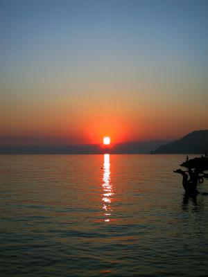 Sonnenuntergang am Genfer See