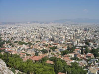 Blick von der Akropolis auf Athen 2