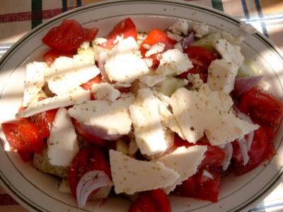 Vorspeise - griechischer Salat mit Fetakäse