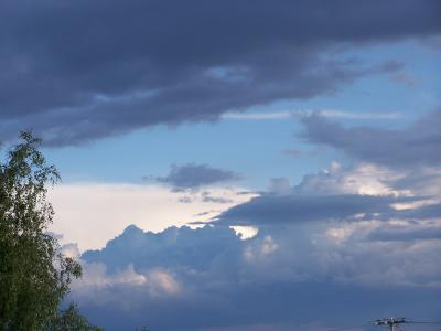 Wolkenhimmel mit Baum