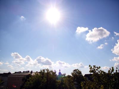 Wolken und Sonne