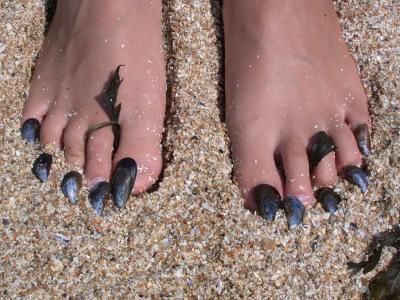 "Nailart" am Strand