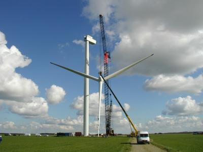 Windenergie 3 / Montage des Windrades