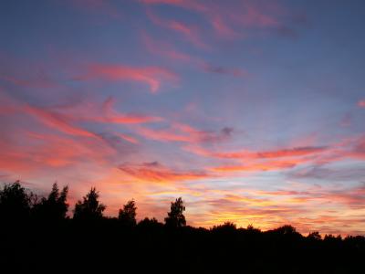 Sonnenuntergang im Herbstzeit