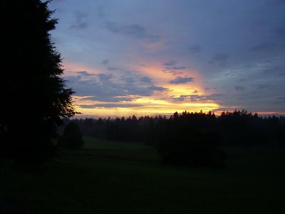 Sonnenuntergang im Westallgäu