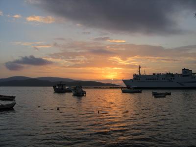 Abendstimmung im Hafen von Marmari