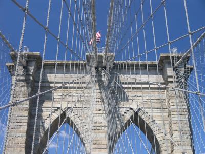 Detail Westpfeiler der Brooklyn Bridge