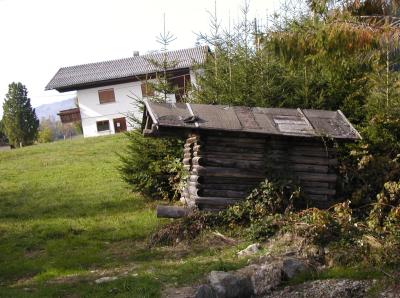 Häuser in Sibratsgfäll nach Erdrutsch