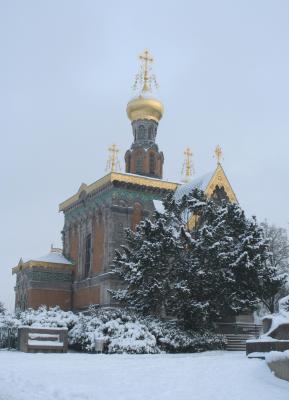 Die Russische Kapelle auf der Mathildenhöhe in Darmstadt