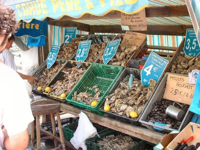 Austernsverkauf in Cancale