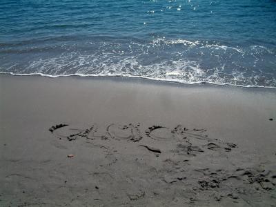 Glück am Strand