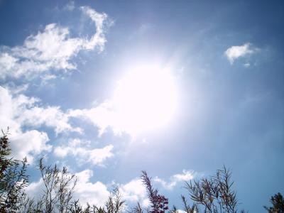 leicht bewölkt mit Sonne