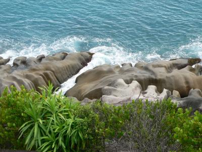 Granitfelsen im Meer