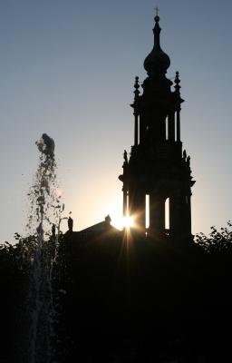 Sonne und Hofkirche Dresden