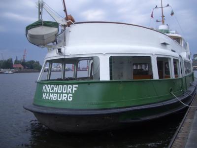 Heck der Hafenfähre Kirchdorf