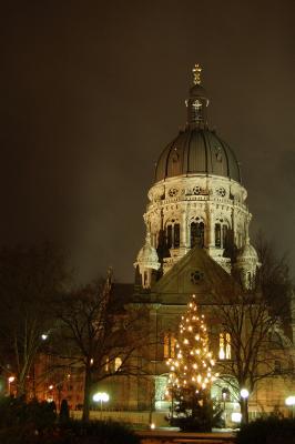 Christuskirche bei Nacht