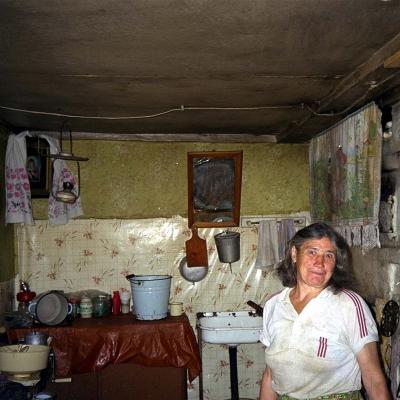 In einem Dorfhaus in Russland