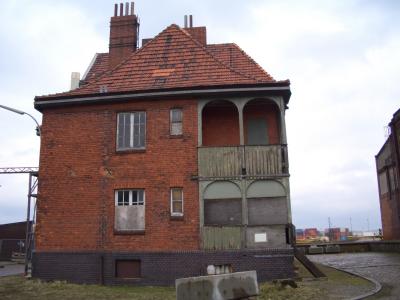 Ein Haus im Hamburger Freihafen