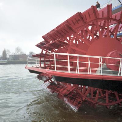 Das Rad eines Lousiana Schiffes im Hamburg