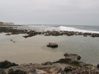 Steinstrand in Bari