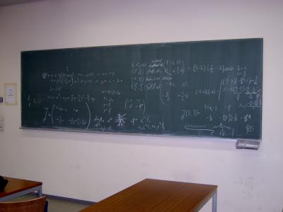 Tafel mit Mathematik