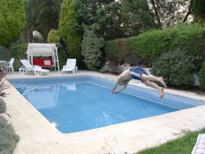 Sprung in Pool