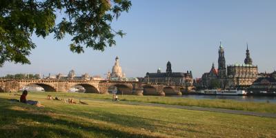 Dresden Altstadtpanorama am Nachmittag