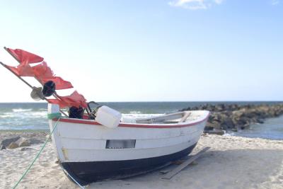 Boot am Strand