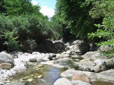 Flussbett mit Marmor...