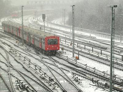 Seltenheit - Schnee in Hamburg