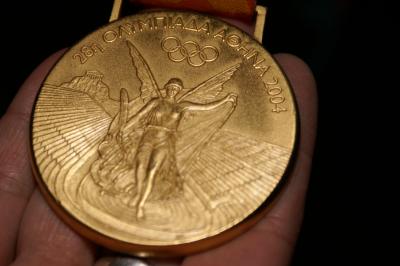 Goldmedaille Olympia Athen Vorderseite