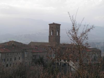 Blick auf die Altstadt von Poppi (Toscana)