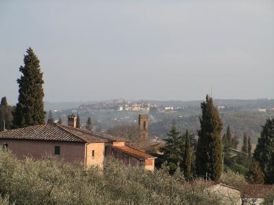 Blick auf Monte San Savino (Toscana)