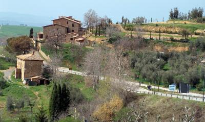 Aussicht 1 von San Quirico d' Orcia (Toscana)