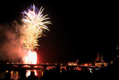 Feuerwerk über Dresden