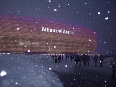 Allianz Arena im Schnee