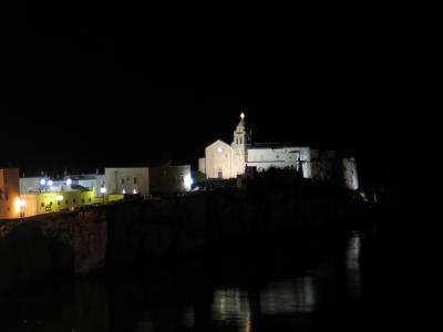 Vieste Festung bei Nacht