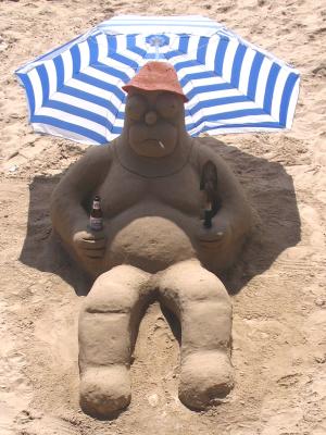 Sandfigur Simpson